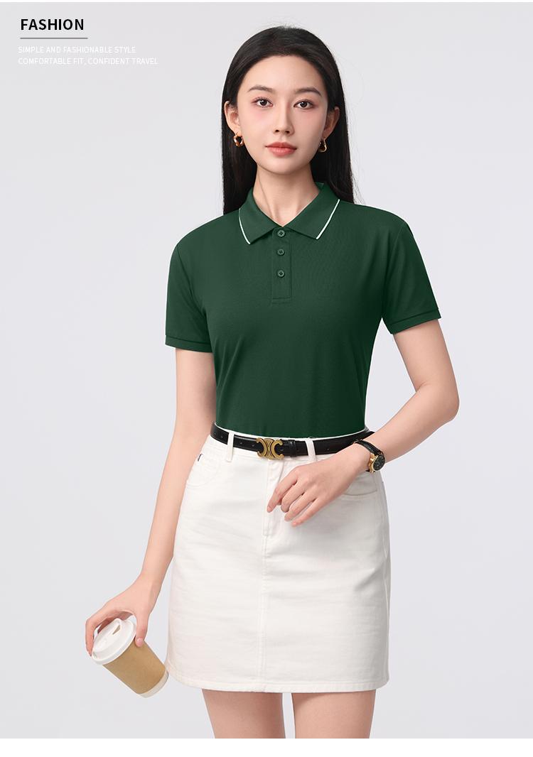 902 40支涤棉拉架桑蚕丝 200克 Polo衫 Polo衫 细节展示 启虎