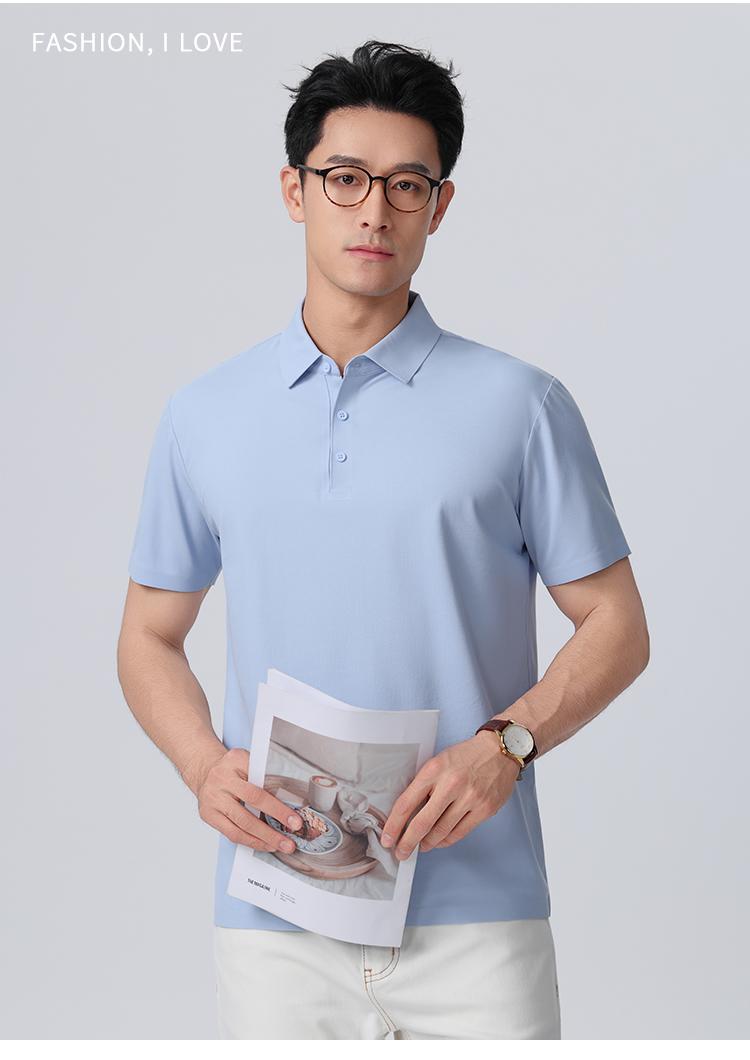 1868 100支双面丝光棉涤拉架 200克 Polo衫 Polo衫 细节展示 启虎