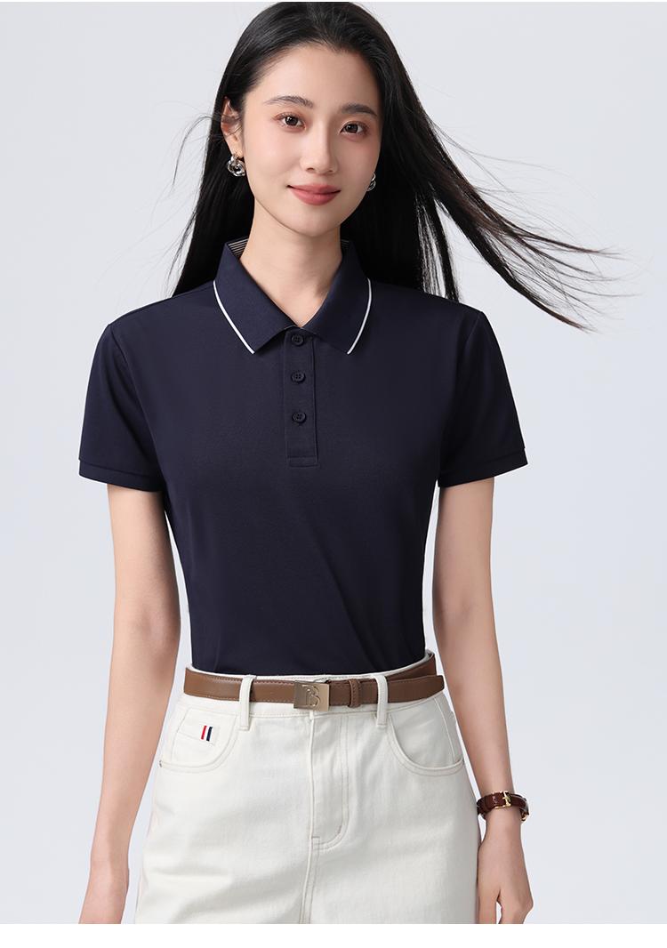 902 40支涤棉拉架桑蚕丝 200克 Polo衫 Polo衫 细节展示 启虎