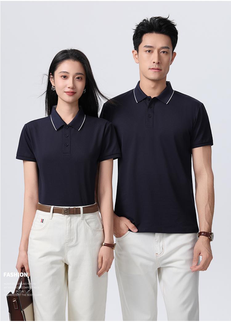 902 40支涤棉拉架桑蚕丝 200克 Polo衫 Polo衫 细节展示 启虎