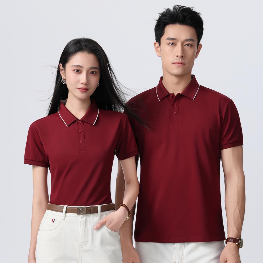 902 40支涤棉拉架桑蚕丝 200克 Polo衫 Polo衫 细节展示 启虎