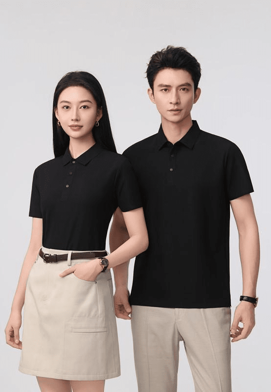 8998 精品小华夫格 无缝压胶 190克 Polo衫 Polo衫 细节展示 启虎