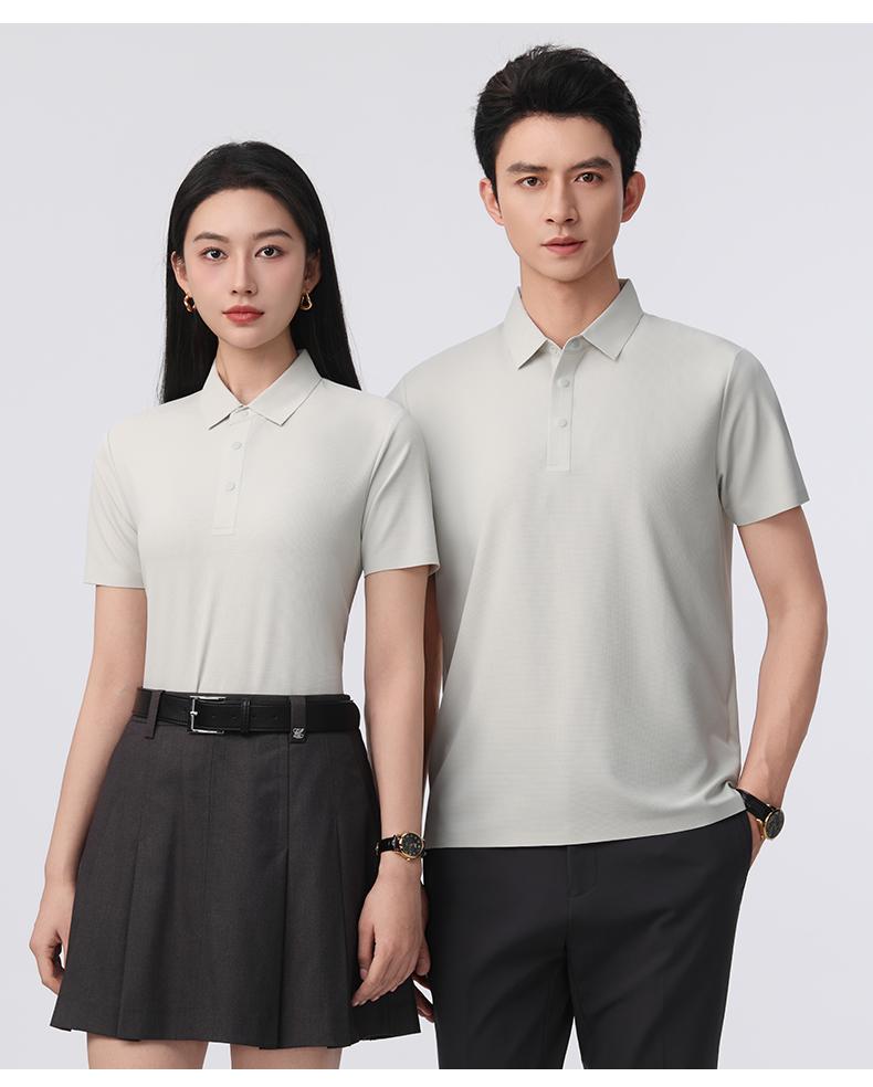 8998 精品小华夫格 无缝压胶 190克 Polo衫 Polo衫 细节展示 启虎